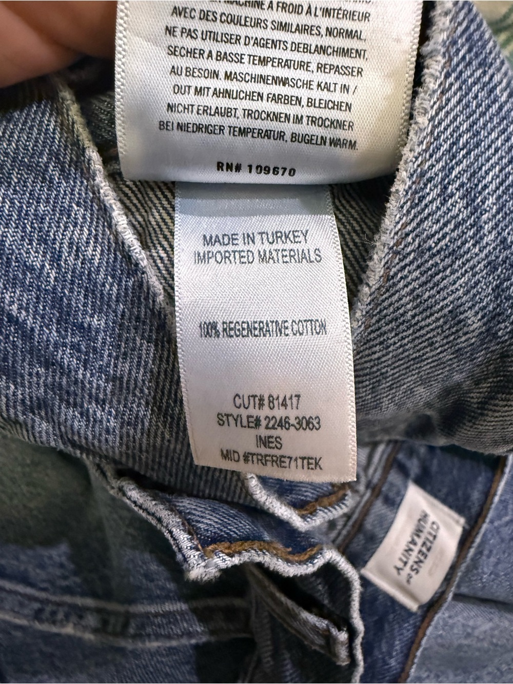 Citizens of Humanity Ines Utility Trouser Jeans - Size 27 - Picture 14 of 14